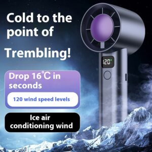 High-speed Handheld Fan Intelligent Digital Display Turbo Fan Portable Usb Charging