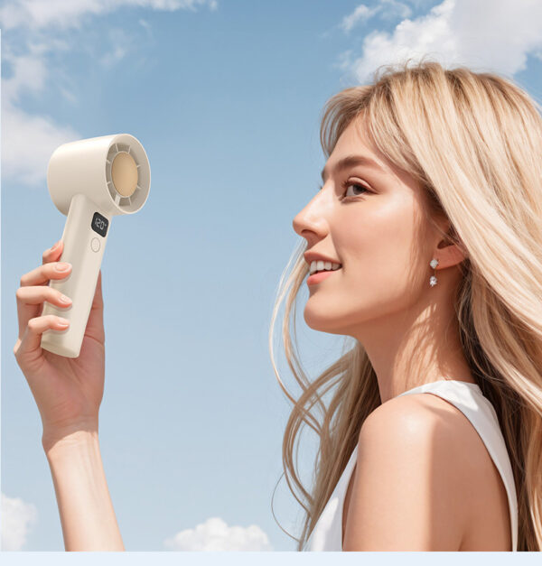 High-speed Handheld Fan Intelligent Digital Display Turbo Fan Portable Usb Charging - Image 7